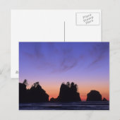 USA, Washington, Olympic National Park, Shi-shi Briefkaart (Voorkant / Achterkant)