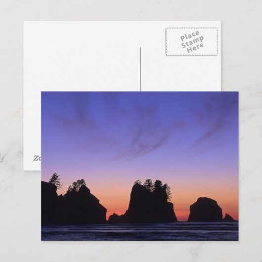 USA, Washington, Olympic National Park, Shi-shi Briefkaart (Voorkant / Achterkant)