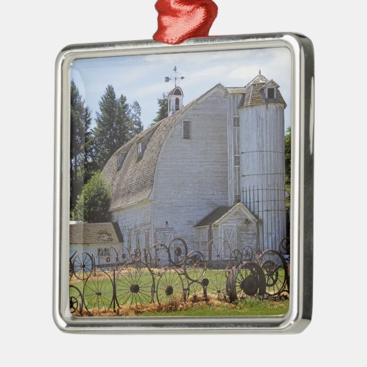 USA, Washington, Pullman, Barn Metalen Ornament (Links)