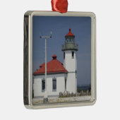 USA, Washington, Seattle, Alki Point Lighthouse, 2 Metalen Ornament (Rechts)