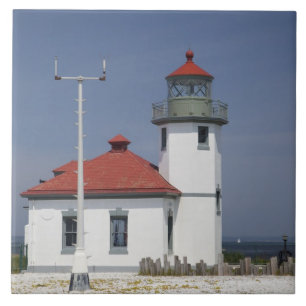 USA, Washington, Seattle, Alki Point Lighthouse, 2 Tegeltje