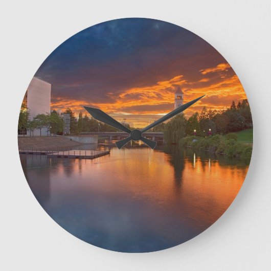 USA, Washington, Spokane, Riverfront Park Grote Klok (Voorkant)