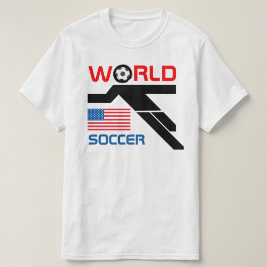 USA Wereld Voetbal T-Shirt (Design voorkant)