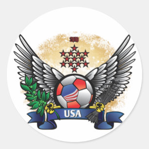 USA Wereldbeker Voetbal Ronde Sticker