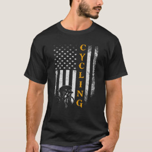  USA Wielrenner American Flag Bicycle F T-shirt