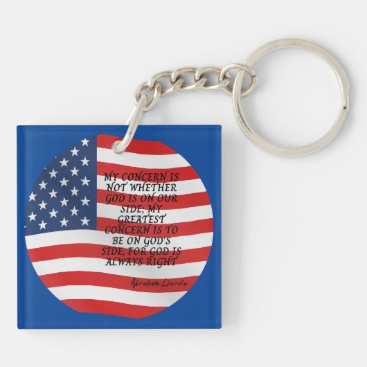 "USA will rise again" Sleutelhanger (Achterkant)