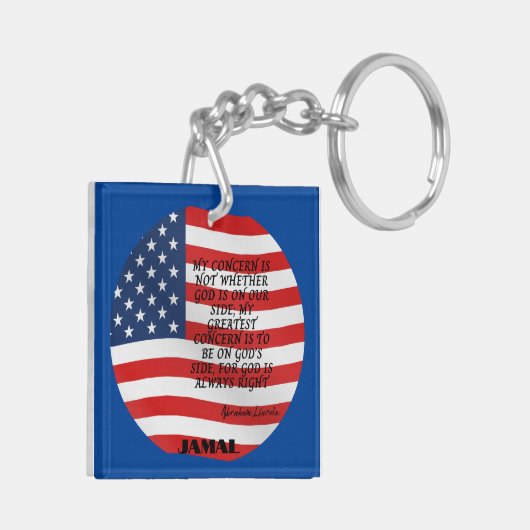 "USA will rise again" Sleutelhanger (Achterkant Links)