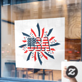 USA Window Cling Raamsticker (Cafe Raam)