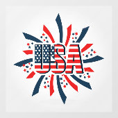 USA Window Cling Raamsticker (Vel)
