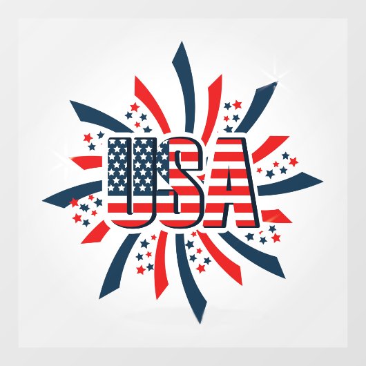 USA Window Cling Raamsticker (Vel)