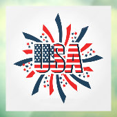 USA Window Cling Raamsticker (Vel 3)