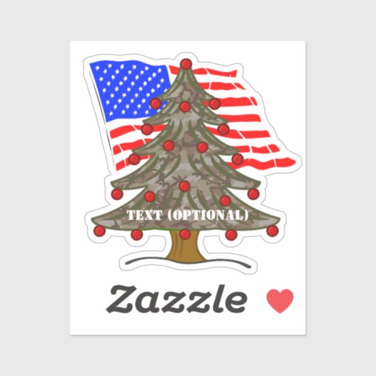 USA Woestijn Camouflage Kerstmis Sticker (Vel)