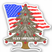 USA Woestijn Camouflage Kerstmis Sticker (Voorkant)