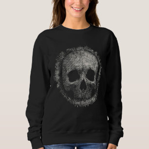 USA World Head Alive Grey Modern Skull  SCR Trui
