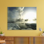 USA, Wyoming, Yellowstone National Park. Sunrise Canvas Afdruk (Insitu (Woonkamer))
