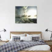 USA, Wyoming, Yellowstone National Park. Sunrise Canvas Afdruk (Insitu (Slaapkamer))