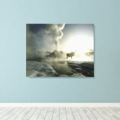 USA, Wyoming, Yellowstone National Park. Sunrise Canvas Afdruk (Insitu (Houten vloer))