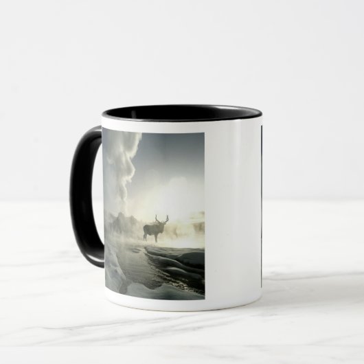 USA, Wyoming, Yellowstone National Park. Sunrise Mok (Voorkant links)