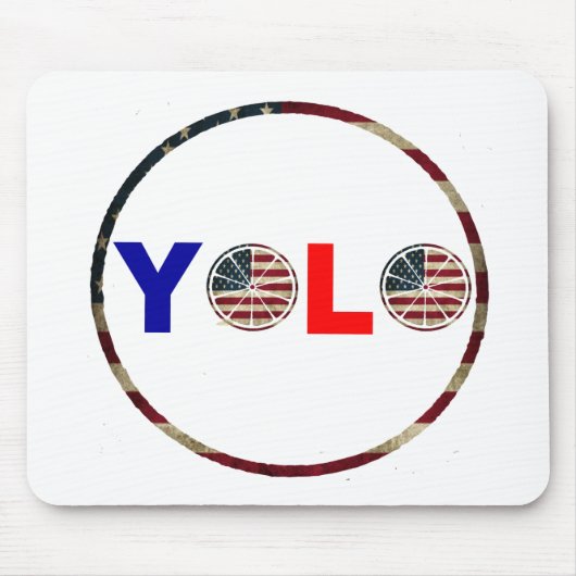 USA YOLO Mousepad Muismat (Voorkant)