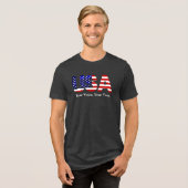 USA Your Voice Uw stem Verkiezingspolitiek Mannen Tri-Blend Shirt (Voorkant volledig)