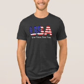 USA Your Voice Uw stem Verkiezingspolitiek Mannen Tri-Blend Shirt (Voorkant)