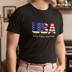 USA Your Voice Uw stem Verkiezingspolitiek Mannen Tri-Blend Shirt