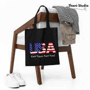 USA Your Voice Uw stem Verkiezingspolitiek Tote Bag