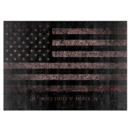 USA  Zwart en Roze Grunge Amerikaanse vlag Snijplank