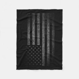 USA  Zwart Grunge Amerikaanse vlag Fleece Deken