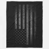 USA  Zwart Grunge Amerikaanse vlag Fleece Deken (Voorkant)