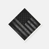 USA  Zwart Grunge Amerikaanse vlag Servet (Hoek)