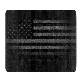 USA  Zwart Grunge Amerikaanse vlag Snijplank