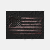 USA Zwart Roze Grunge Amerikaanse vlag Fleece Deken (Voorkant (Horizontaal))