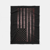 USA Zwart Roze Grunge Amerikaanse vlag Fleece Deken (Voorkant)