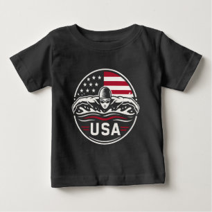 USA Zwemmer Amerikaanse Vlag Patriottisch Zwembadg