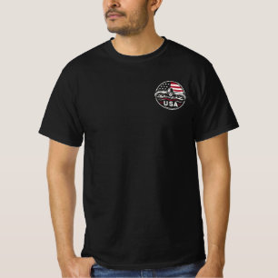 USA Zwemmer Amerikaanse Vlag Patriottisch Zwembadg T-shirt