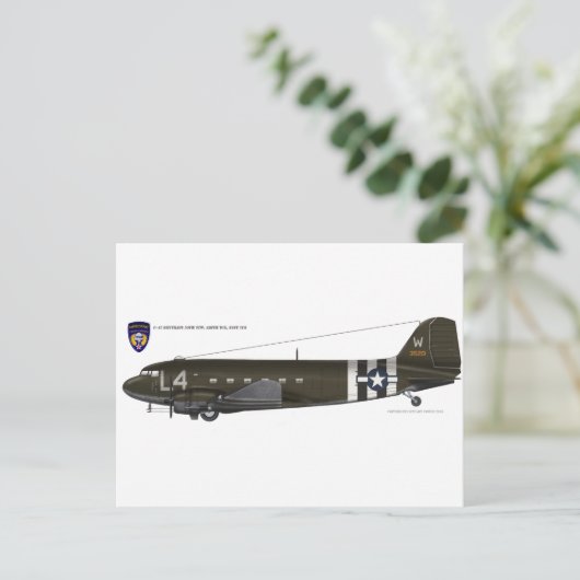 USAAF C-47 Skytrain Briefkaart (Staand voorkant)