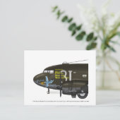 USAAF C-47 Skytrain nose art Briefkaart (Staand voorkant)