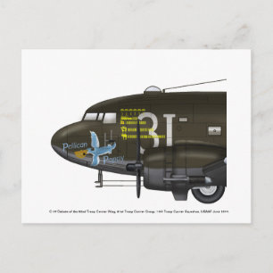 USAAF C-47 Skytrain nose art Briefkaart