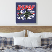 USAAF WWII – The Power of American Air Supremacy Canvas Afdruk (Insitu (Slaapkamer))