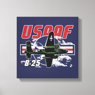 USAAF WWII – The Power of American Air Supremacy Canvas Afdruk