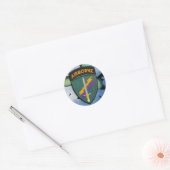 USACAPOC(A) Special Ops Pysop Ronde Sticker (Envelop)