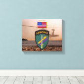 USACAPOC Special Ops veterans veterans patch Canvas Afdruk (Insitu (Houten vloer))