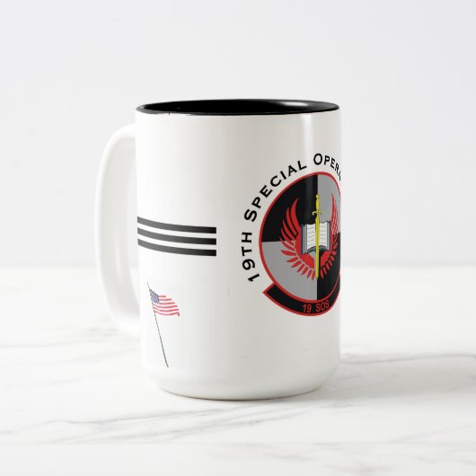 USAF - 19th Special Operations Sq. Tweekleurige Koffiemok (Voorkant links)