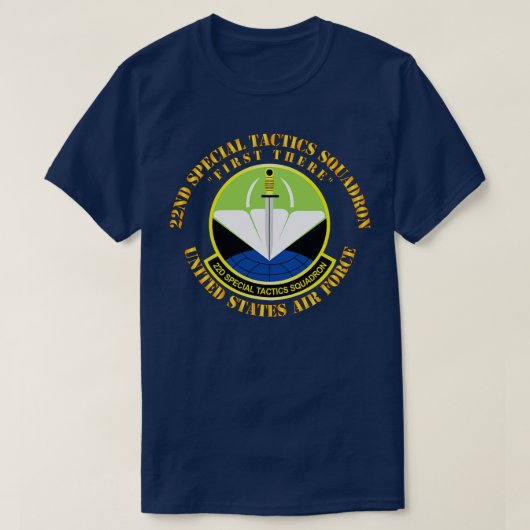 USAF 22e Special Tactics Squadron eerste daar X T-shirt (Design voorkant)