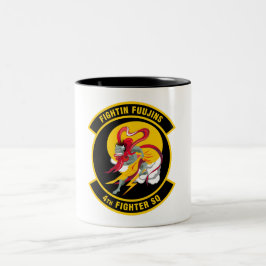 USAF 4th Fighter Squadron "Fightin Fuujins" Emblem Tweekleurige Koffiemok