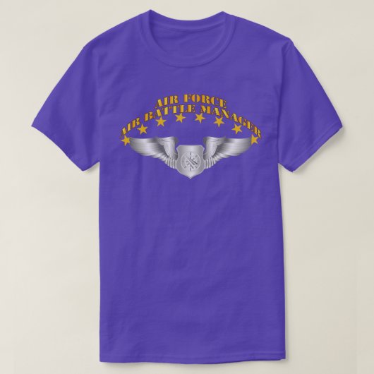 USAF Air Battle Manager Basic Wings T-shirt (Design voorkant)