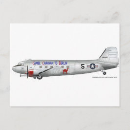 USAF C-47 Skytrain (Berlin Airlift) Briefkaart