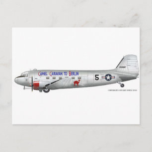 USAF C-47 Skytrain (Berlin Airlift) Briefkaart