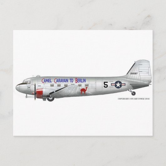 USAF C-47 Skytrain (Berlin Airlift) Briefkaart (Voorkant)